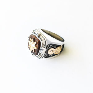 Серебряный перстень «Роза Ветров» с белыми цирконами