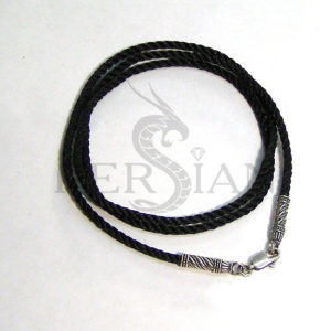 Шёлковый шнурок «Титул» с серебряными наконечниками