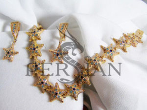 Золотой браслет «Созвездие Персиан» с лондон топазами